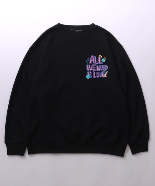 Salong hameu(サロン ハミュー)の「アートイラストグラフィック バックプリント裏起毛スウェットトレーナー メンズ レディース ユニセックス(スウェット・メンズ・ブラック/オフホワイト/ブラック系その他/ホワイト系その他・M/L)」の13枚目の写真