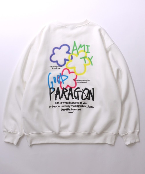 Salong hameu(サロン ハミュー)の「アートイラストグラフィック バックプリント裏起毛スウェットトレーナー メンズ レディース ユニセックス(スウェット・メンズ・ブラック/オフホワイト/ブラック系その他/ホワイト系その他・M/L)」の10枚目の写真