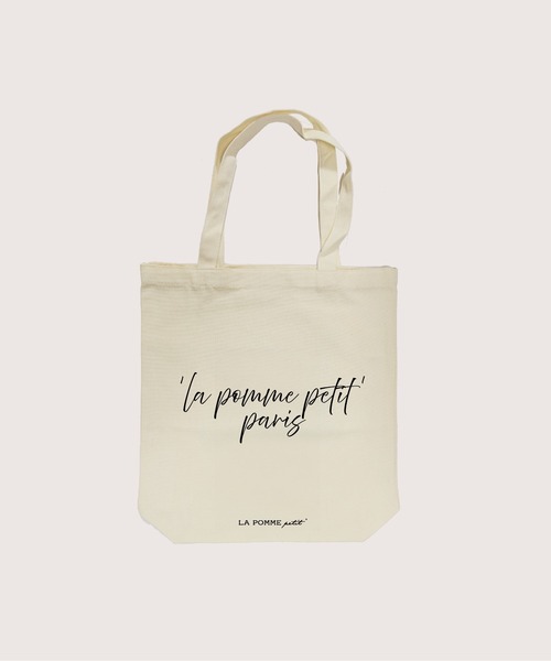 LA POMME petit(ラポミ・プチ)の「2 way LA POMME petit PARIS Slogan TOTE BAG(ショルダーバッグ・レディース・オフホワイト・FREE)」の3枚目の写真