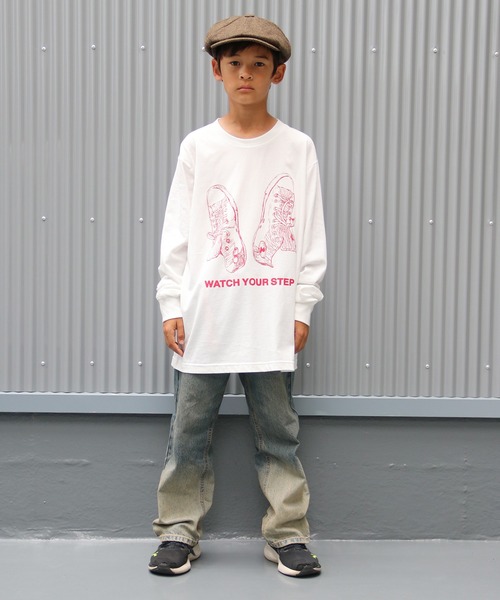 UNIT CHEST（ユニットチェスト）の「【UNIT CHEST】unique unisex long sleeve T-shirt/ユニークユニセックス ロンT OIF designer eggs コラボ Sneakers by ArchiDanTe.（Tシャツ/カットソー・レディース・ホワイト/ブラック/杢グレー・S/L/M）」の11枚目の写真