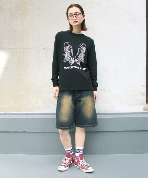 UNIT CHEST（ユニットチェスト）の「【UNIT CHEST】unique unisex long sleeve T-shirt/ユニークユニセックス ロンT OIF designer eggs コラボ Sneakers by ArchiDanTe.（Tシャツ/カットソー・レディース・ホワイト/ブラック/杢グレー・S/L/M）」の18枚目の写真