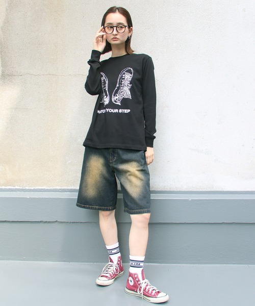 UNIT CHEST（ユニットチェスト）の「【UNIT CHEST】unique unisex long sleeve T-shirt/ユニークユニセックス ロンT OIF designer eggs コラボ Sneakers by ArchiDanTe.（Tシャツ/カットソー・レディース・ホワイト/ブラック/杢グレー・S/L/M）」の20枚目の写真