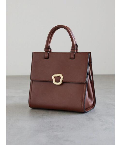 Te chichi（テチチ）の「ポイントメタルスクエアハンドバッグ（ハンドバッグ・レディース・ブラウン/ブラック・F）」の2枚目の写真