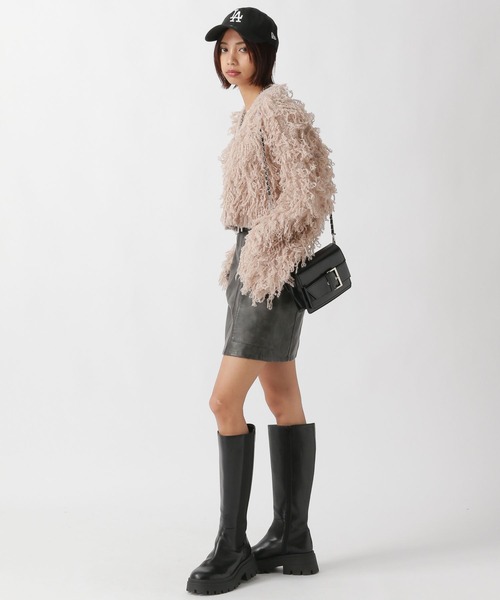 PAGEBOY(ページボーイ)の「フェザーループショートカーディガン(カーディガン/ボレロ・レディース・ブラウン/ブラック/オフホワイト/ブルー・FREE)」の13枚目の写真