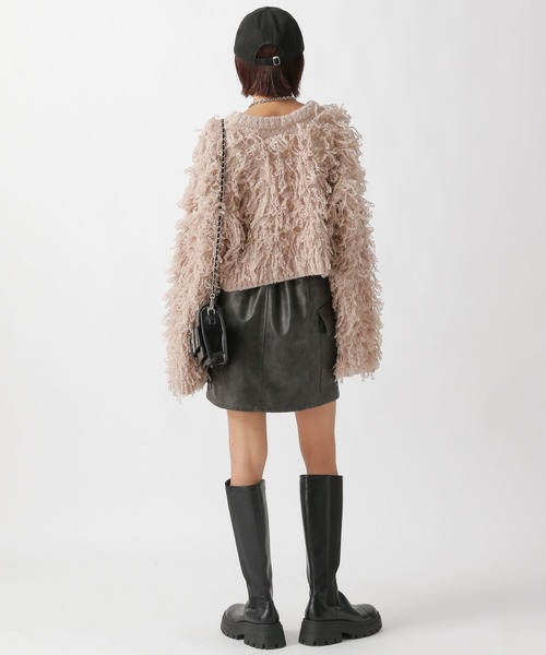 PAGEBOY(ページボーイ)の「フェザーループショートカーディガン(カーディガン/ボレロ・レディース・ブラウン/ブラック/オフホワイト/ブルー・FREE)」の14枚目の写真