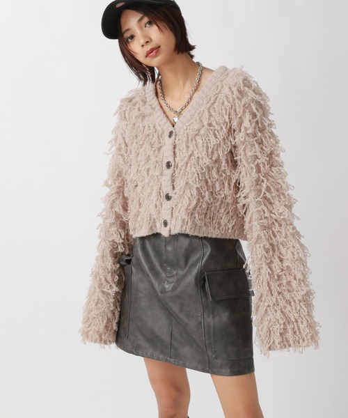 PAGEBOY(ページボーイ)の「フェザーループショートカーディガン(カーディガン/ボレロ・レディース・ブラウン/ブラック/オフホワイト/ブルー・FREE)」の18枚目の写真