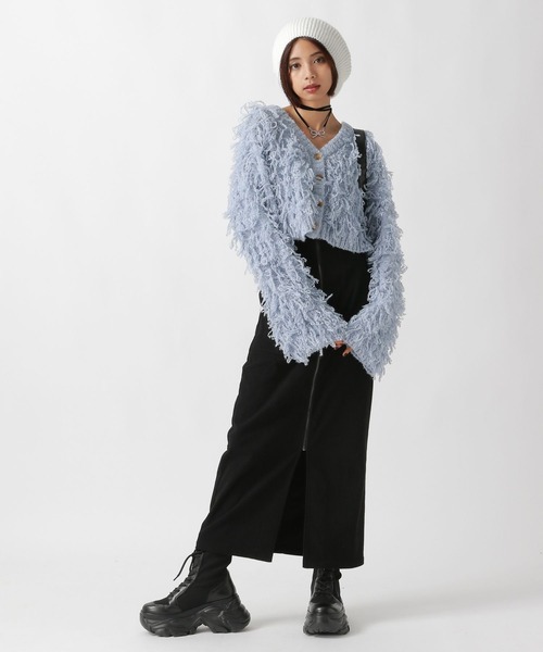 PAGEBOY(ページボーイ)の「フェザーループショートカーディガン(カーディガン/ボレロ・レディース・ブラウン/ブラック/オフホワイト/ブルー・FREE)」の20枚目の写真