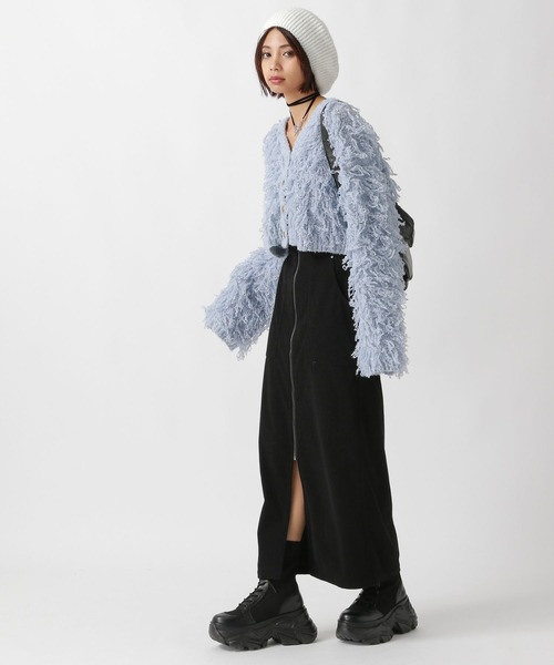 PAGEBOY(ページボーイ)の「フェザーループショートカーディガン(カーディガン/ボレロ・レディース・ブラウン/ブラック/オフホワイト/ブルー・FREE)」の21枚目の写真