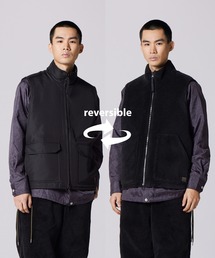 TAION | 【TAION(タイオン)】〈ユニセックス〉ノンダウンミリタリー リバーシブル ハイネック ボア ベスト(ベスト)