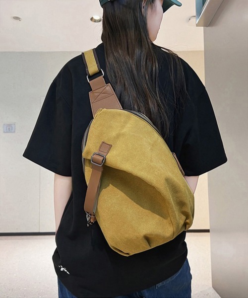 Miniministore(ミニミニストア)の「ボディバッグ 男女兼用 大容量斜めがけ鞄(ボディバッグ/ウエストポーチ・レディース・イエロー/ブラウン/ブラック/アイボリー・FREE)」の21枚目の写真