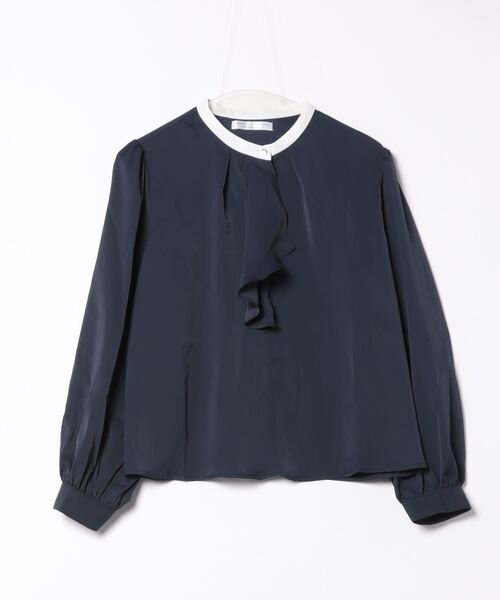 Another Branch olive des olive(アナザーブランチオリーブデオリーブ)の「【WEB限定】【オフィスにも】ドレープスカーフ衿配色ブラウス(シャツ/ブラウス・レディース・オフホワイト/ネイビー/ドット/ピンク・FREE)」の6枚目の写真