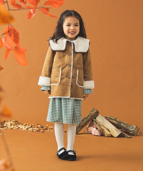 B:MING by BEAMS（ビーミングバイビームス）の「フェイクムートン コート（110~150cm）（ムートンコート・キッズ・ブラウン系その他3/ネイビー・140/150/110/120/130）」の20枚目の写真
