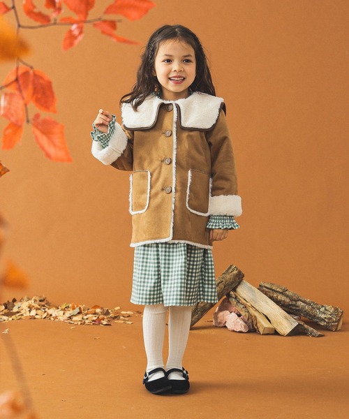 B:MING by BEAMS（ビーミングバイビームス）の「フェイクムートン コート（110~150cm）（ムートンコート・キッズ・ブラウン系その他3/ネイビー・140/150/110/120/130）」の12枚目の写真