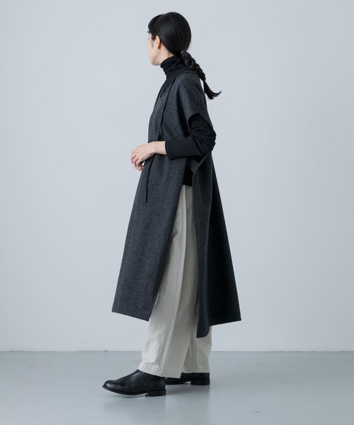 新品タグ付◆ かぐれ 『2WAY仕様』 ウールロングジレ　ネイビー　DOORS 新品タグ付◇ かぐれ 『2WAY仕様』 ウールロングジレ ネイビー