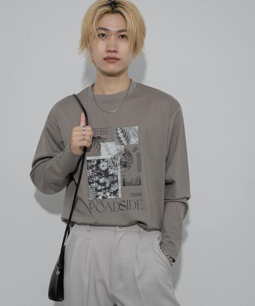 SENSE OF PLACE by URBAN RESEARCH（センスオブプレイスバイアーバンリサーチ）の「ポンチグラフィックロングスリーブTシャツ A（Tシャツ/カットソー・メンズ・グレー/ブラック/ホワイト・MEDIUM/LARGE）」の3枚目の写真