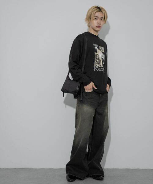 SENSE OF PLACE by URBAN RESEARCH（センスオブプレイスバイアーバンリサーチ）の「ポンチグラフィックロングスリーブTシャツ A（Tシャツ/カットソー・メンズ・グレー/ブラック/ホワイト・MEDIUM/LARGE）」の16枚目の写真