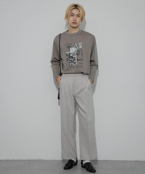 SENSE OF PLACE by URBAN RESEARCH（センスオブプレイスバイアーバンリサーチ）の「ポンチグラフィックロングスリーブTシャツ A（Tシャツ/カットソー・メンズ・グレー/ブラック/ホワイト・MEDIUM/LARGE）」の10枚目の写真