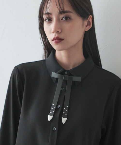 HARE（ハレ）の「デザインリボンタイ(HARE)（ブローチ/コサージュ・レディース・ブラック・FREE）」の3枚目の写真