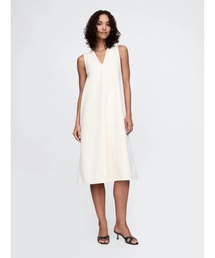 GAP | ポンチ Vネック ミディワンピース(ワンピース)