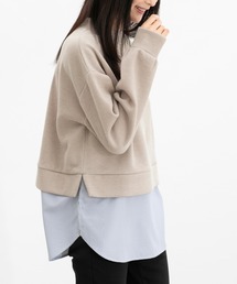 Honeys（ハニーズ）の「【ハニぽか】レイヤード風トップス（Tシャツ/カットソー）」