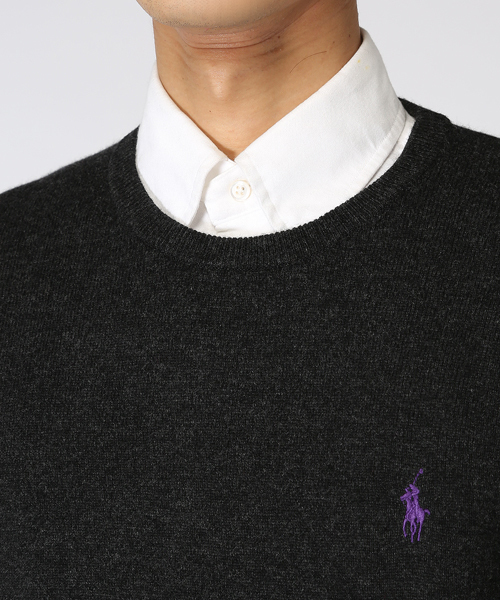POLO RALPH LAUREN（ポロ ラルフ ローレン）の「メリノウール クルーネックセーター（ニット/セーター・メンズ・レッド/ダークグレー/パープル/ブルー/グレー/ブラウン系1・X-SMALL/XX-LARGE/LARGE/MEDIUM/X-LARGE/SMALL）」の10枚目の写真