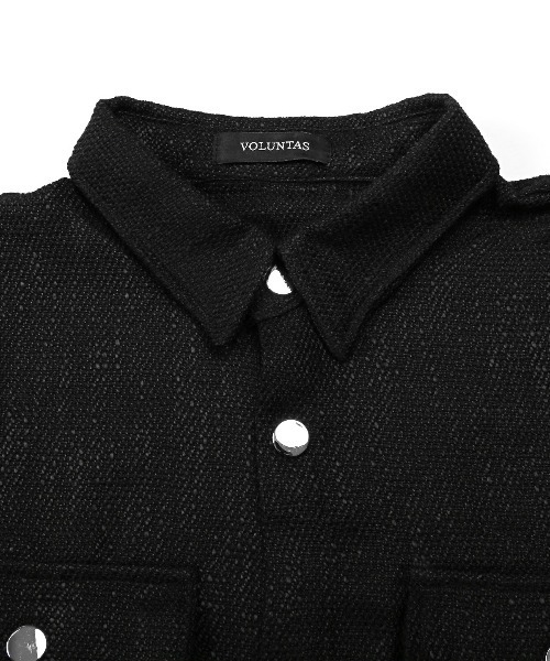 LUXSTYLE(ラグスタイル)の「ツイードオーバーシャツジャケット(ブルゾン・メンズ・グレー/ブルー/ブラック・M/L)」の21枚目の写真