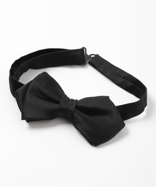 無地ブラックサテン蝶ネクタイ（蝶ネクタイ）｜CROWDED CLOSET（クラウデッドクローゼット）