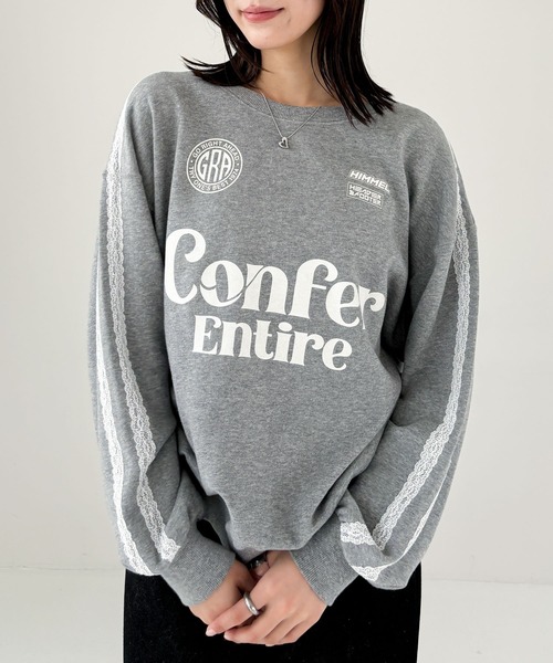 BANKS グレー AFL0158 トレーナー HEATHER 新品未使用です! レースラインロゴ裏毛スウェット 231727(スウェット)|Heather