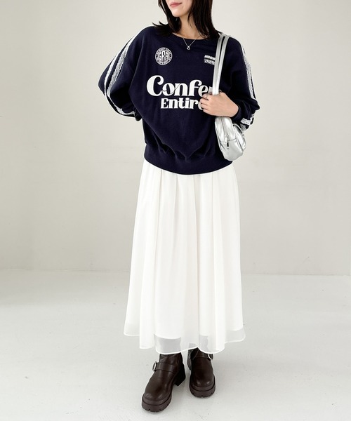 Heather（ヘザー）の「レースラインロゴ裏毛スウェット　231727（スウェット・レディース・グレー/オートミール/ネイビー・FREE）」の21枚目の写真