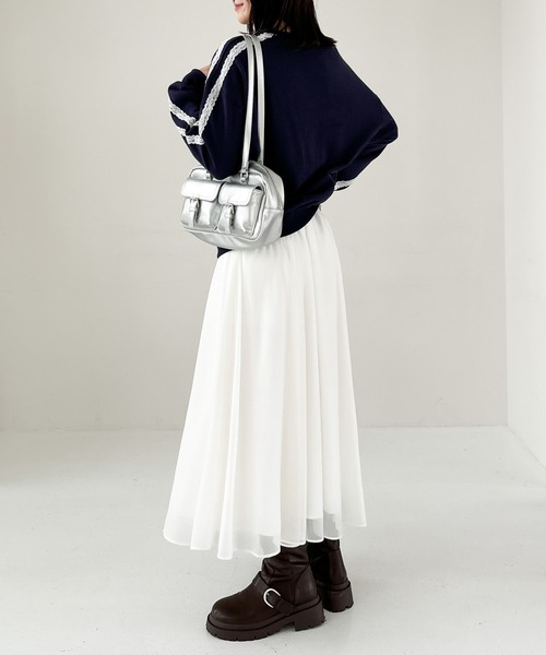 Heather（ヘザー）の「レースラインロゴ裏毛スウェット　231727（スウェット・レディース・グレー/オートミール/ネイビー・FREE）」の22枚目の写真