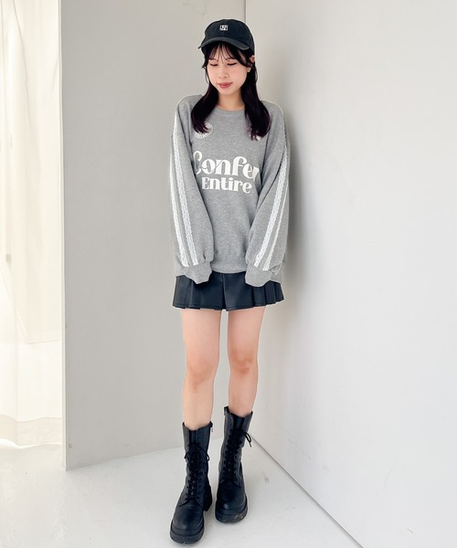 Heather（ヘザー）の「レースラインロゴ裏毛スウェット　231727（スウェット・レディース・グレー/オートミール/ネイビー・FREE）」の11枚目の写真