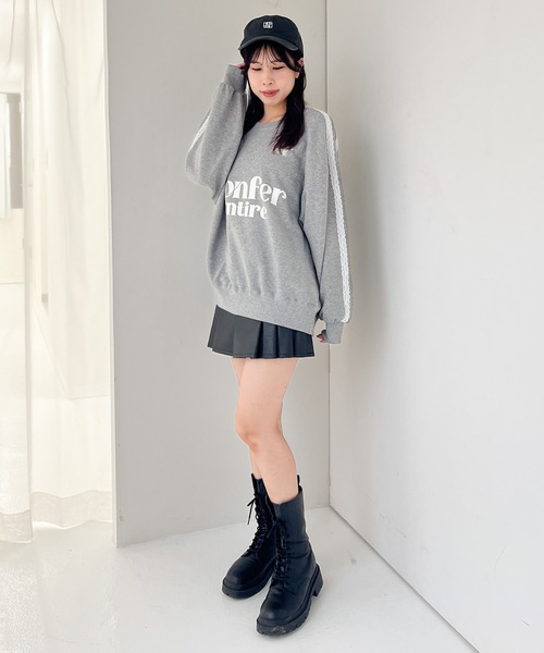 Heather（ヘザー）の「レースラインロゴ裏毛スウェット　231727（スウェット・レディース・グレー/オートミール/ネイビー・FREE）」の12枚目の写真