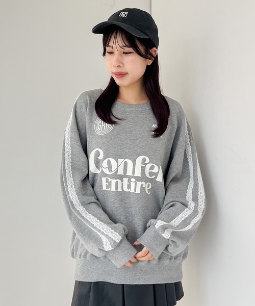 BANKS グレー AFL0158 トレーナー HEATHER 新品未使用です！ セール】レースラインロゴ裏毛スウェット 231727（スウェット