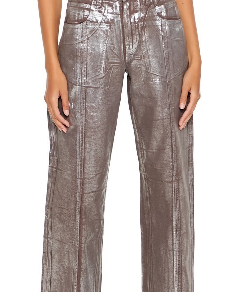 FOREVER 21(フォーエバー トゥエンティーワン)の「メタリックデニムパンツ(デニムパンツ・レディース・ブラウン系その他・LARGE/SMALL/MEDIUM)」の5枚目の写真