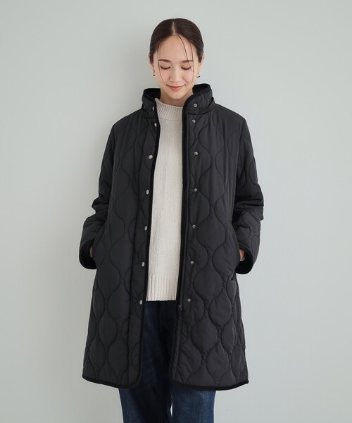 SHOO・LA・RUE（シューラルー）の「◆【撥水/フード取り外し可】冬に嬉しいこだわり満載 ひょうたん柄キルトコート（その他アウター・レディース・ブラック/オリーブ/ナチュラル・02/03/04）」の8枚目の写真