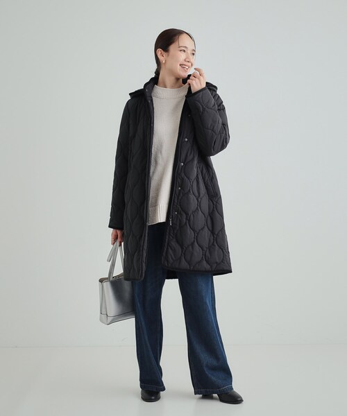 SHOO・LA・RUE（シューラルー）の「◆【撥水/フード取り外し可】冬に嬉しいこだわり満載 ひょうたん柄キルトコート（その他アウター・レディース・ブラック/オリーブ/ナチュラル・02/03/04）」の9枚目の写真