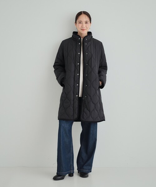 SHOO・LA・RUE（シューラルー）の「◆【撥水/フード取り外し可】冬に嬉しいこだわり満載 ひょうたん柄キルトコート（その他アウター・レディース・ブラック/オリーブ/ナチュラル・02/03/04）」の10枚目の写真