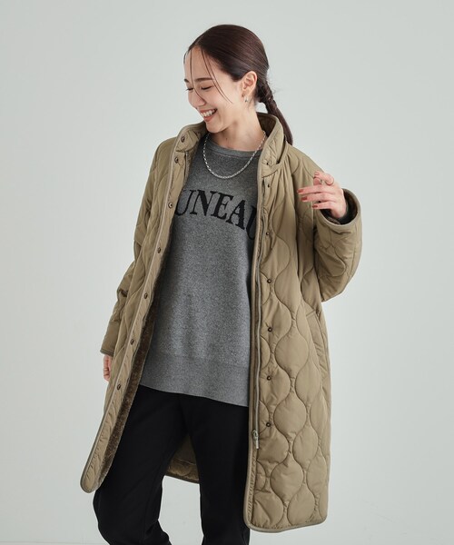 SHOO・LA・RUE（シューラルー）の「◆【撥水/フード取り外し可】冬に嬉しいこだわり満載 ひょうたん柄キルトコート（その他アウター・レディース・ブラック/オリーブ/ナチュラル・02/03/04）」の15枚目の写真