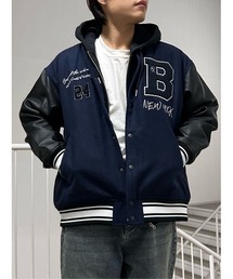 Right-on（ライトオン）の「【BIKE】ウールメルトン中綿スタジャン