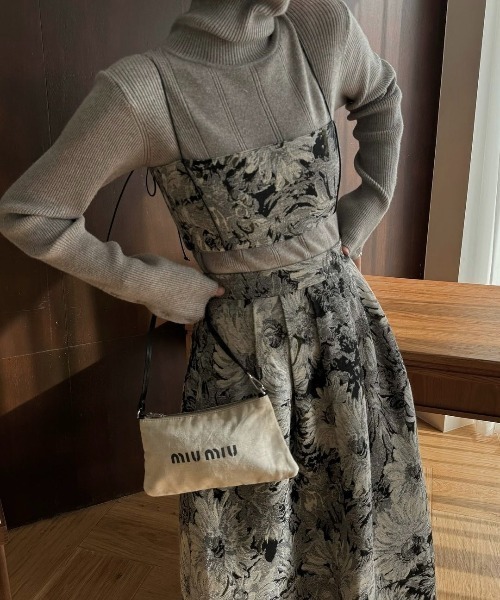gobelin bustier & constructive cocoon SK set up（セットアップ 