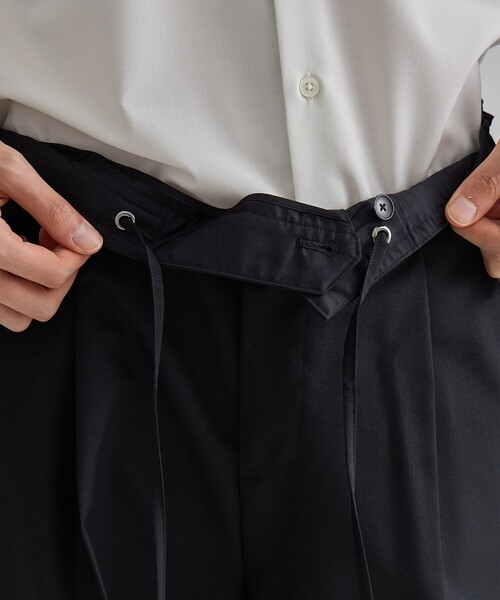 タグ付き【United Tokyo DWS】マーブルストレートパンツ　グリーン UNITED TOKYO（ユナイテッドトウキョウ）の「ウールナイロン