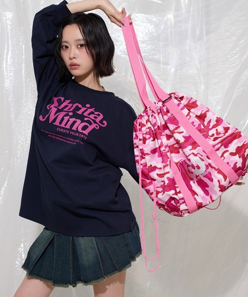 ワールドペガサス　ワッペ　SHRITA レオパード　ピンク　ブルー　2色セット ワールドペガサス×SHRITAコラボ ナップサック ヒョウ柄