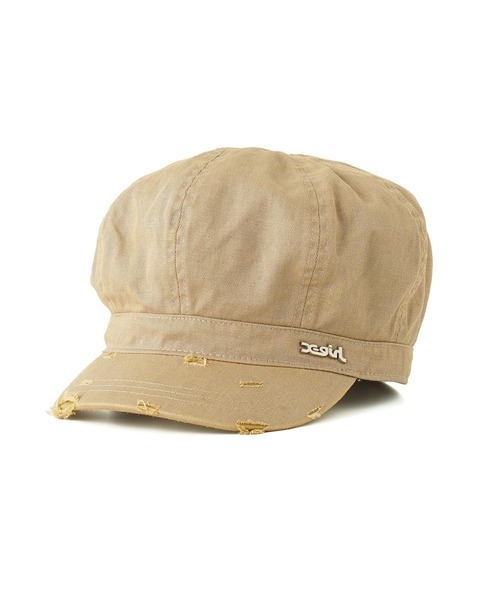 X-girl（エックスガール）の「FADED CASQUETTE（キャスケット・レディース・ブラック/ベージュ・ONE SIZE）」の2枚目の写真