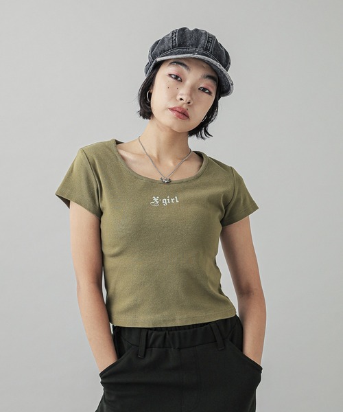 X-girl（エックスガール）の「FADED CASQUETTE（キャスケット・レディース・ブラック/ベージュ・ONE SIZE）」の6枚目の写真