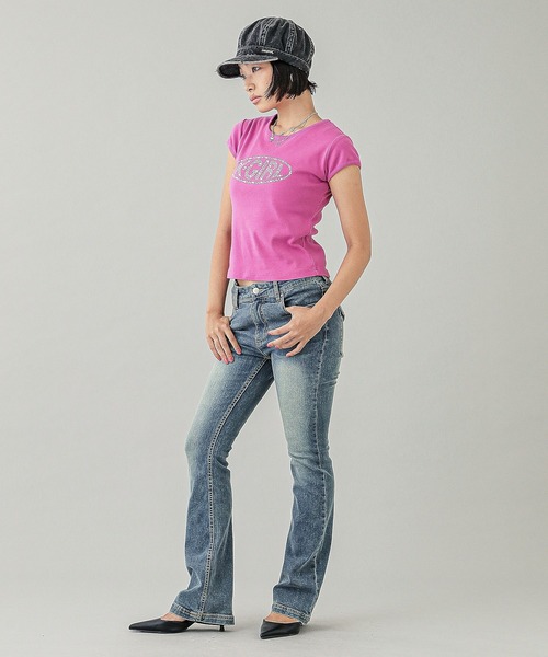 X-girl（エックスガール）の「FADED CASQUETTE（キャスケット・レディース・ブラック/ベージュ・ONE SIZE）」の14枚目の写真