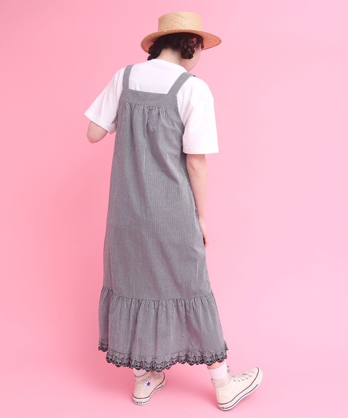 didizizi(ディディジジ)の「ネコカットワークレース OP(ワンピース・レディース・チェック/ホワイト/ブラック・FREE)」の5枚目の写真