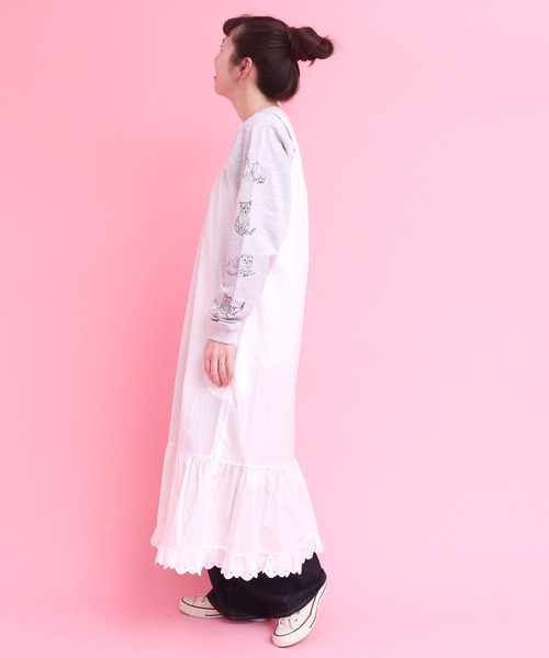 didizizi(ディディジジ)の「ネコカットワークレース OP(ワンピース・レディース・チェック/ホワイト/ブラック・FREE)」の10枚目の写真