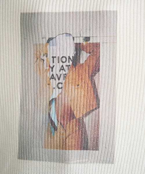 notch.（ノッチ）の「フォトプリントプルオーバーニット（ニット/セーター・レディース・チャコール/ブラック/オフホワイト・M）」の20枚目の写真