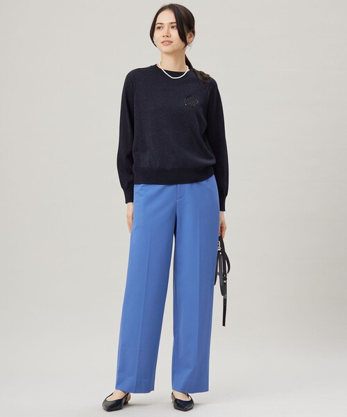 自由区（ジユウク）の「ライトフィールジャージーワイドストレート パンツ（その他パンツ・レディース・ブルー系/ネイビー系/ベージュ系/ブラック系・36/38/40）」の14枚目の写真