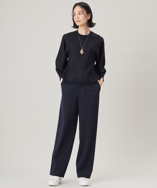 自由区（ジユウク）の「ライトフィールジャージーワイドストレート パンツ（その他パンツ・レディース・ブルー系/ネイビー系/ベージュ系/ブラック系・36/38/40）」の18枚目の写真